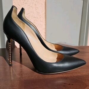 Valentino Garavani Black Extreme Rockstud Heels Pumps Nappa Leather Size 37